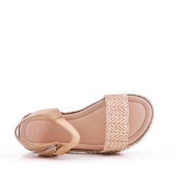 Girl's faux suede sandal