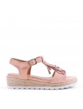 Girl's faux suede sandal