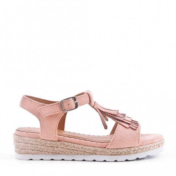 Girl's faux suede sandal