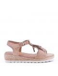 Girl's faux suede sandal