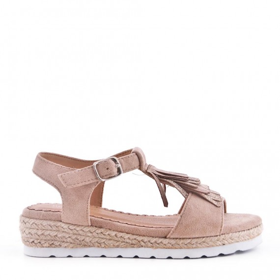 Girl's faux suede sandal