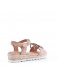 Girl's faux suede sandal