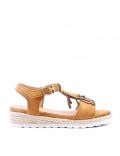 Girl's faux suede sandal