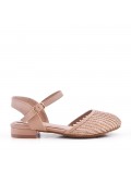 Sandale fille en simili cuir