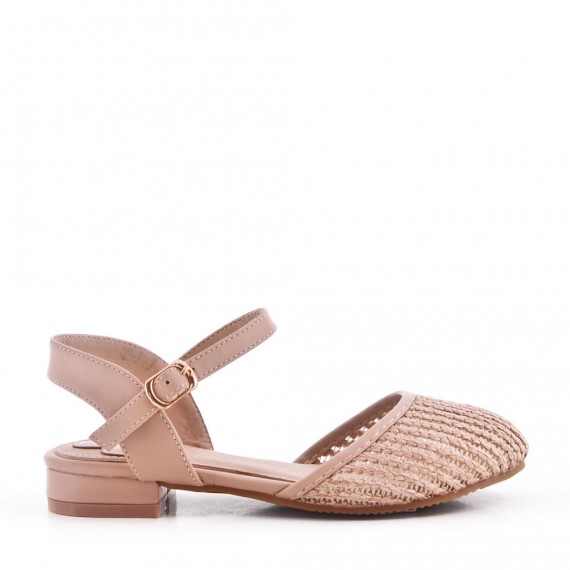 Girl's faux leather sandal