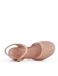 Girl's faux leather sandal