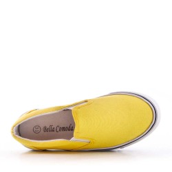 Basket jaune enfant sans lacet