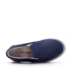 Child's navy sneaker without lace