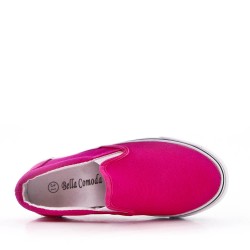 Basket fuchsia enfant sans lacet