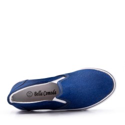 Basket jean enfant sans lacet