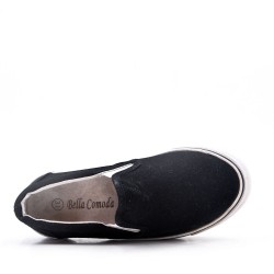 Basket noir enfant sans lacet