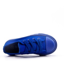Basket bleu enfant à lacet