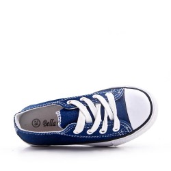 Children's jean basket with lace