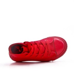 Basket rouge enfant à lacet