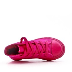 Basket fuchsia enfant à lacet