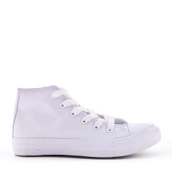 Child's white lace-up basket