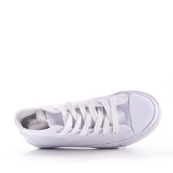 Child's white lace-up basket
