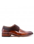 Faux leather derby