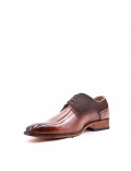 Faux leather derby