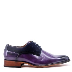Faux leather derby