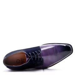 Faux leather derby