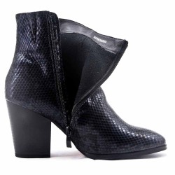 Faux leather ankle boot