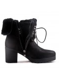 Faux leather ankle boot