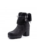 Faux leather ankle boot