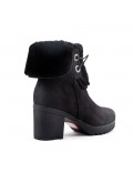 Faux leather ankle boot