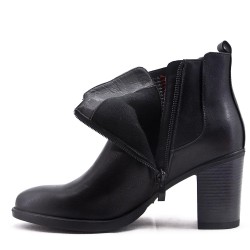 Faux leather ankle boot