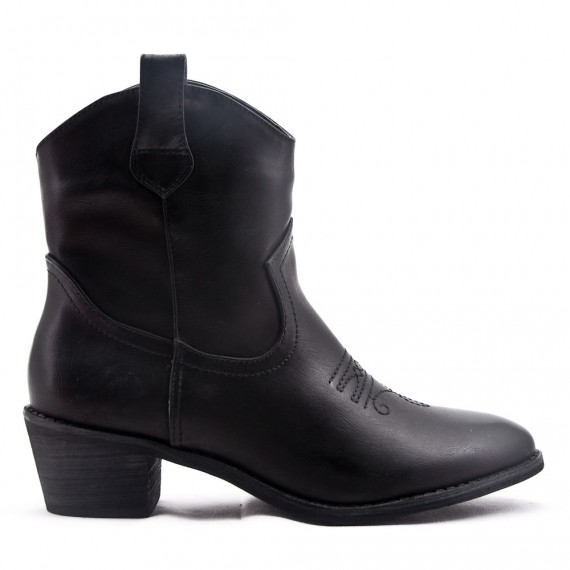 Faux leather ankle boot