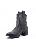 Faux leather ankle boot