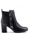 Faux leather ankle boot