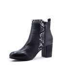 Faux leather ankle boot