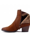 Ankle boot in faux suede