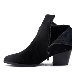 Ankle boot in faux suede