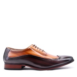 Faux leather derby for men