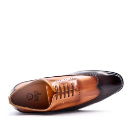 Faux leather derby for men