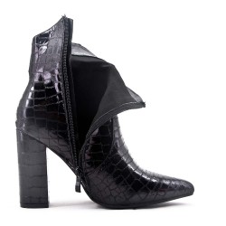 Faux leather ankle boot