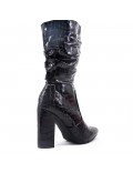 Faux leather ankle boot