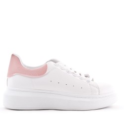 Basket à lacet en simili cuir pour femme