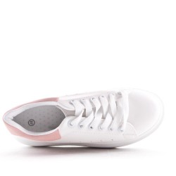 Basket à lacet en simili cuir pour femme