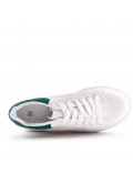 Zapatilla deportiva con cordones de piel sintética para mujer