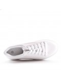 Women's faux leather lace up sneaker