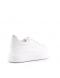 Women's faux leather lace up sneaker