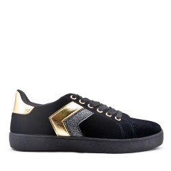 Women's faux leather sneaker