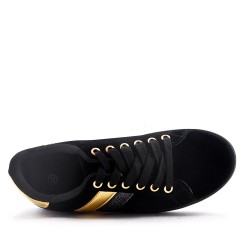 Women's faux leather sneaker