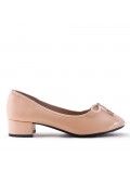 Medium heel pumps in faux leather for women