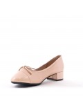 Medium heel pumps in faux leather for women