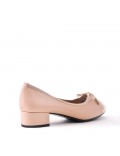 Medium heel pumps in faux leather for women